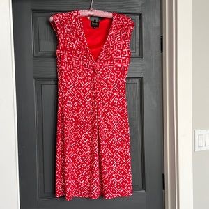 Laundry by Shelli Segal Red/White pattern dress size 4
